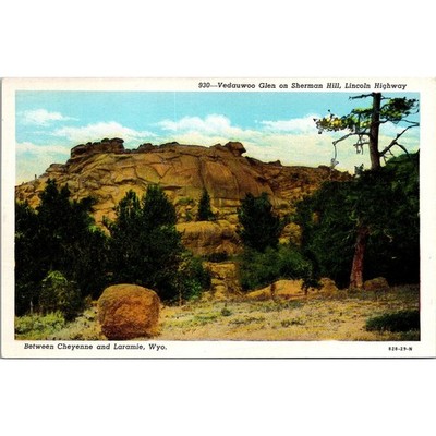 Vedauwoo Glen On Sherman Hill Lincoln Highway WY Vintage Postcard SPI11