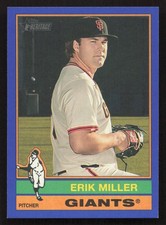 2025 Topps Heritage Erik Miller Dark Blue Border #558 Card