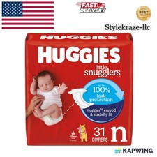 Huggies Little Snugglers Baby Diapers, Size Newborn up to 10 lbs , 31 Ct