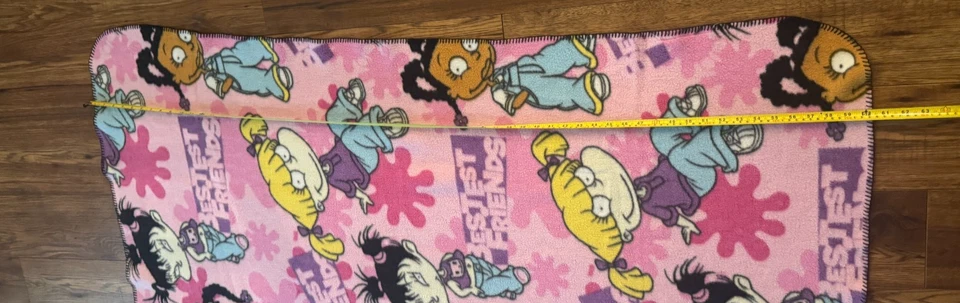 Manta polar vintage Nick Jr. Angelica Susie Best Friends Rugrats Kimi rosa Foto 3 de 4