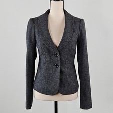 The Limited Collection 2 Button Black Speckled Shawl Lapel Blazer  Women's XS
