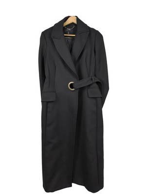KAREN MILLEN bodenlanger Mantel Damen Mantel Gr. DE 38 schwarz Business-Look