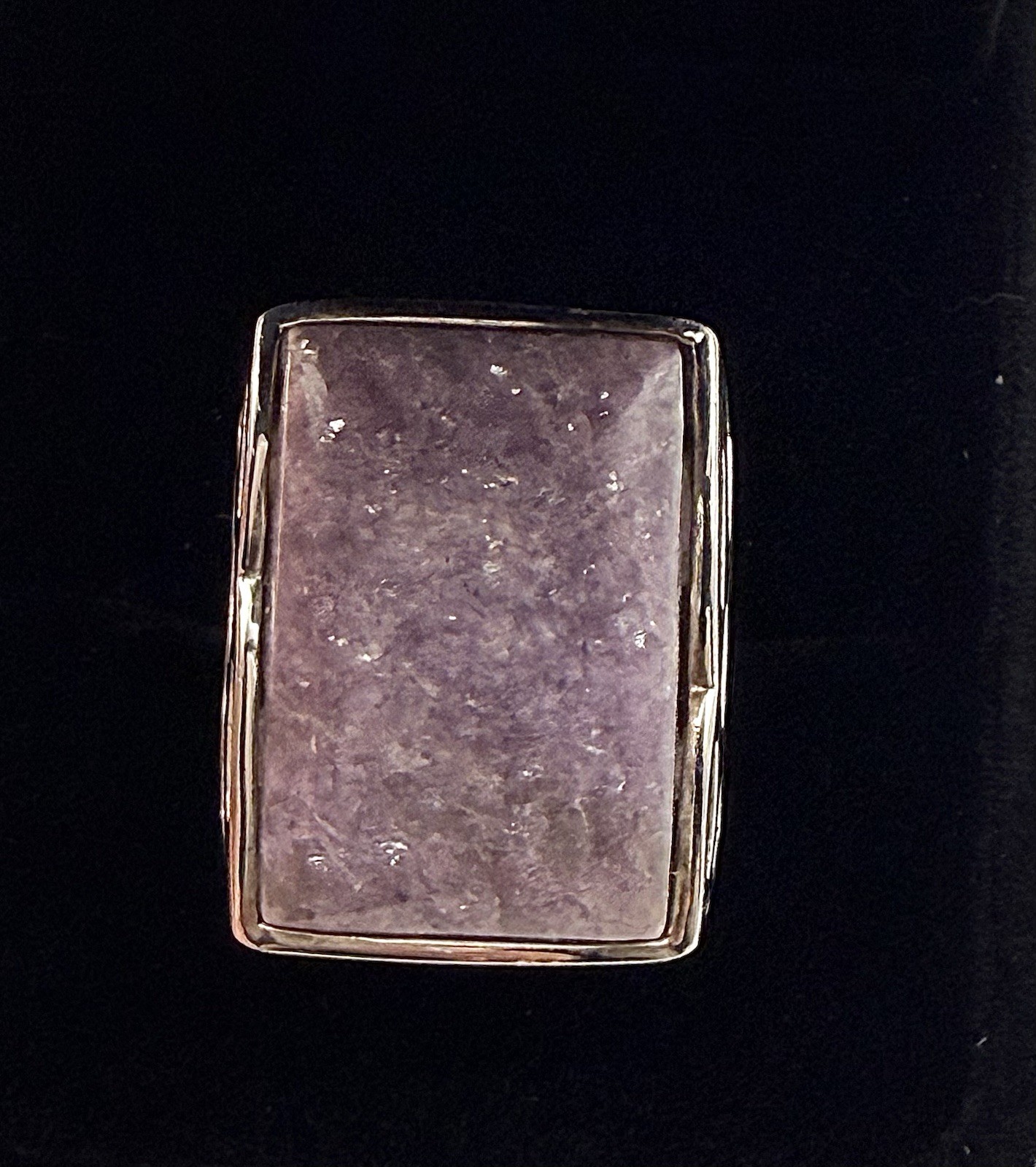 Sterling Silver Lepidolite Ring Large Statement S… - image 7