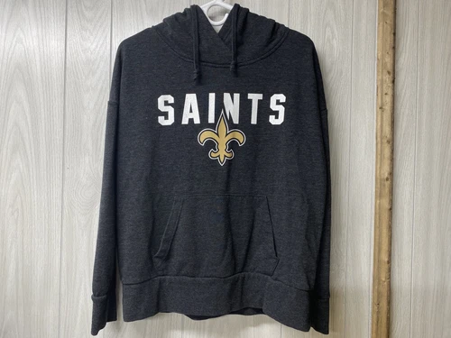 VETEMENTS Felpa con cappuccio NFL Team Apparel New Orleans Saints grigio scuro taglia large