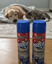 2pc Resolve Pet Express Carpet Cleaner ODOR STOP/ FOAMING ACTION 22oz ea