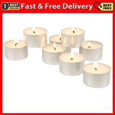 Stonebriar 100 Pack Unscented 8 Hour Extended Burn Time Tea Light Candles white