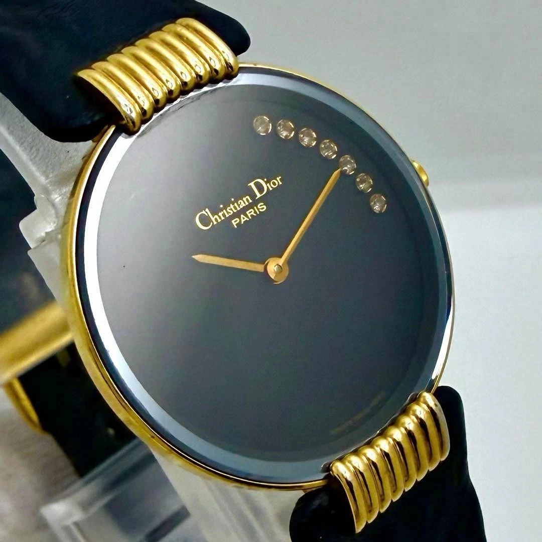 Operating Battery Dior 7P Diamond Gold Bagheera Watch Quartz