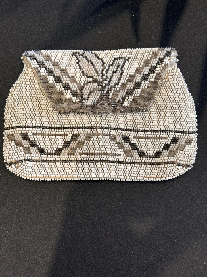 Bolso clutch vintage Art Deco con cuentas de Checoslovaquia Foto 3 de 4