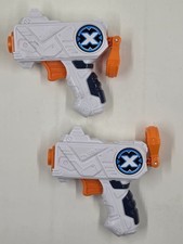 Zuru X-Shot Micro Dart Blaster Set of 2 White Orange Blue Toy Foam Guns