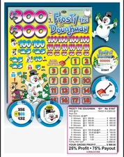 Pull Tickets - Chip Tickets - Holder - Frosty the Doughman 3,955 ct