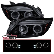 Smoke Projector Headlights Fits 2005-2010 Scion tC LED Strip Halo Left+Right