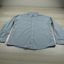 Brooks Brothers Shirt Mens Large Blue Milano Slim Button Down Cotton Checks