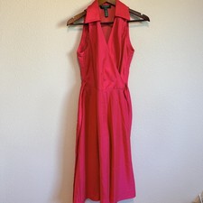 Lauren Ralph Lauren Sleeveless Faux Wrap Midi Dress Women’s Size 4