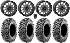System 3 SB-5 Grey 15" Wheels 30" Carnivore R/T Tires Yamaha Wolverine RMAX