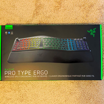 Razer Pro Type Ergo Wireless Split Ergonomic RGB Keyboard