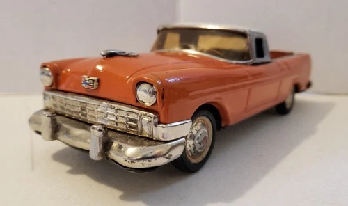 50's Vintage Bandai 9.5" Long Tin Toy Pickup Truck Friction Powered