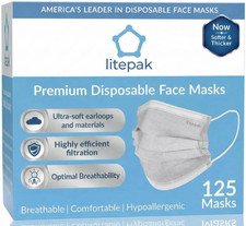 125-Pack Disposable Face Masks for Dust Rodent Cleanup Hantavirus Protection Pre