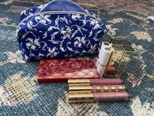 Estee Lauder Lipstick, Lip Gloss And Eyeshadow Palette With Makeup Bag. New