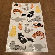Mrs. Grossman's Giant Stickers - Cats - Calico, Tabby, Stripe Kittens - 2 Strips