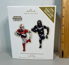 RARE Hallmark Star Wars SDCC 2009 Shock Trooper & Shadow Trooper Ornament
