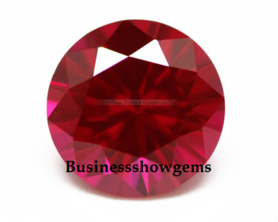 AAA Quality Lab Grown Synthetic Corundum Ruby Round Gemstone 3mm-10mm,1pcs