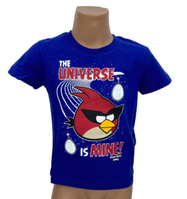Angry Birds Shirt T-Shirt Motivshirt Jungen Gr. 98 Blau Kurzarm Aufdruck Print