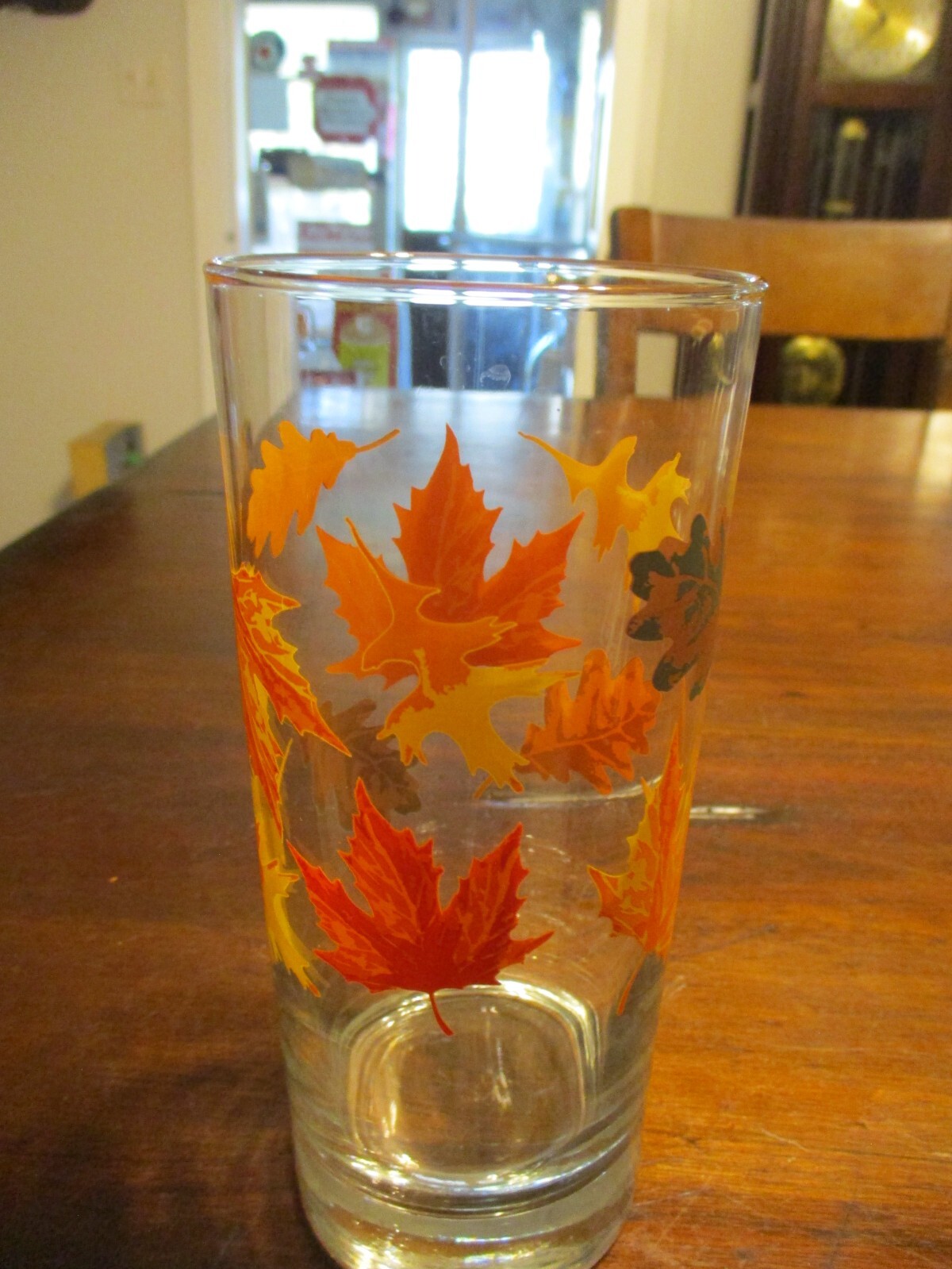 Libby Crisa Fall Seasonal  autumn leaves highball Tumblers set 6 1/4'' tall