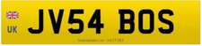 Jv Targa Privata JV54 Boss Cara Registrazione Jv Iniziali Boss Reg