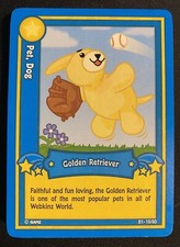 2007 Ganz WEBKINZ Golden Retriever #10 Trading Card NM