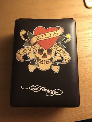 Don Ed Hardy Designs 3E Trading  Love Kills Slowly  Box Case Skull Cross bones