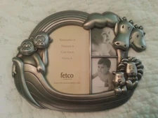 Pewter Metal 3D Noahs Ark Picture Photo Frame Standing Hold 3 Pictures Baby Gift