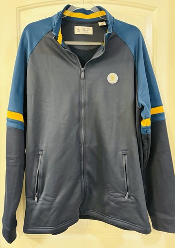 Original Penguin Blue Fleece Lined Full Zip Track Jacket Men's XL MINT! - Picture 2 of 4
