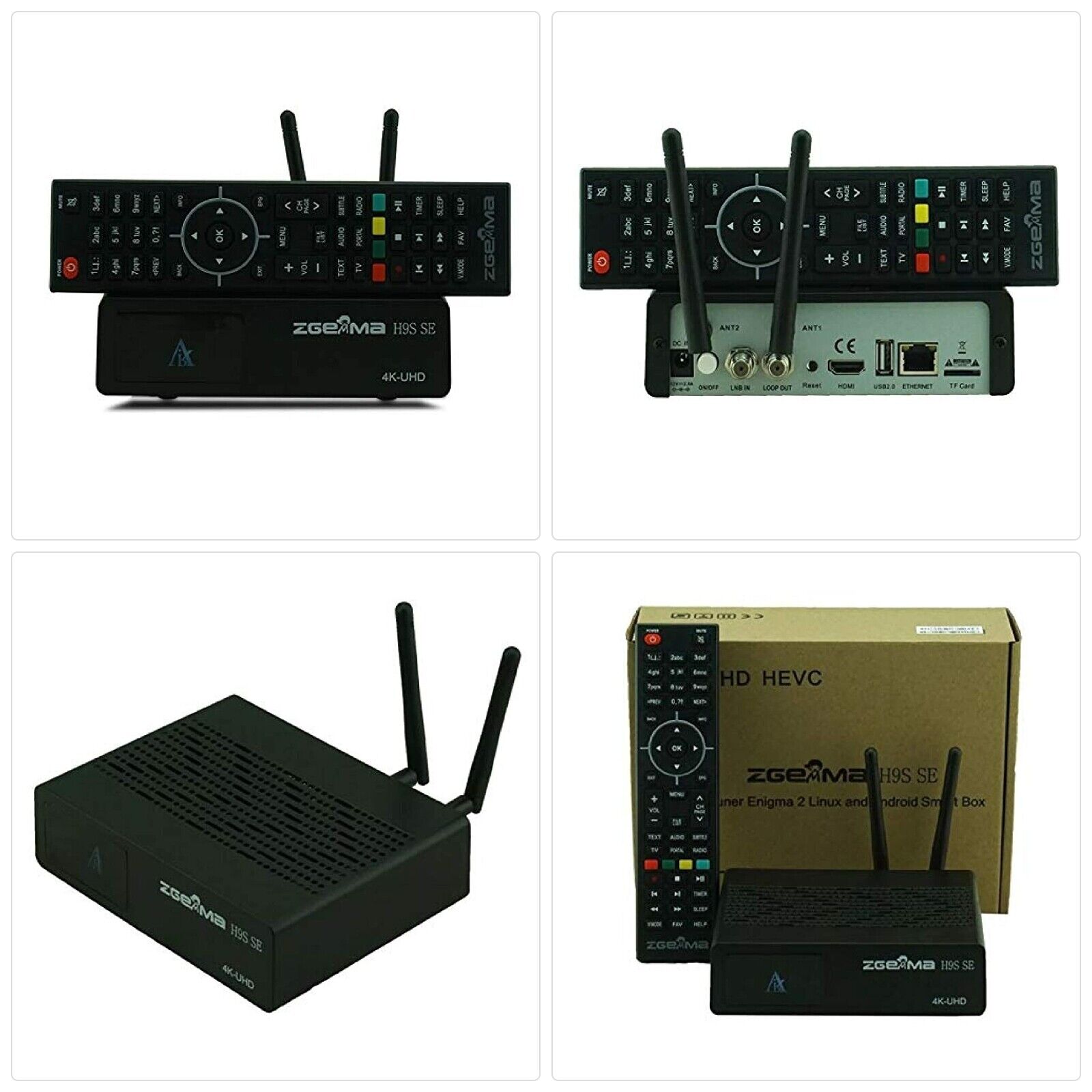 Zgemma H9S SE Upgrade From H9S Builtin 300M WIFI DVB-S2X 4K UHD Satellite Receiv Nieuwe baan, erg populair