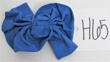 Hair Bow Barrette Swirl Blue Vintage