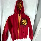 Harry Potter Hoodie Unisex XS Red Universal Studios Gryffindor Graphic Full Zip