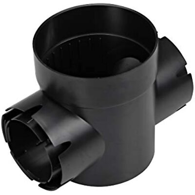 NDS Round Spee-D Catch Basin Drain With 2 Outlets, 6 in., Black