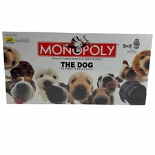 Monopoly: The Dog Artlist Collection Board Game By Parker Brothers (2002) - NEW!