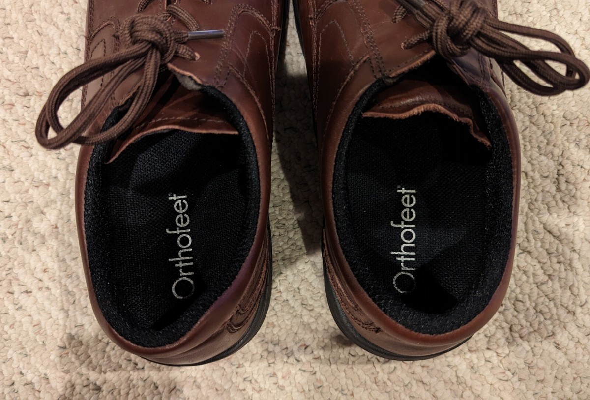 Orthofeet Men\'s Gramercy 467 Shoes Brown Leather Comfort Walking Size 13 2E Wide Orthofeet Gramercy Casual Shoes Size 7.5 2E | Mercari main image 3