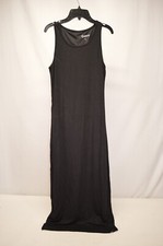 NWT Quince Tencel Rib Knit Sleeveless Black Dress Size Large