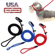 Durable Slip Dog Leash Heavy Duty Adjustable Nylon Rope Pet Training Collar Lead