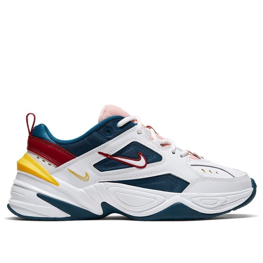AO3108-402 Женские разноцветные кроссовки Nike M2K Tekno Yellow White Blue Force