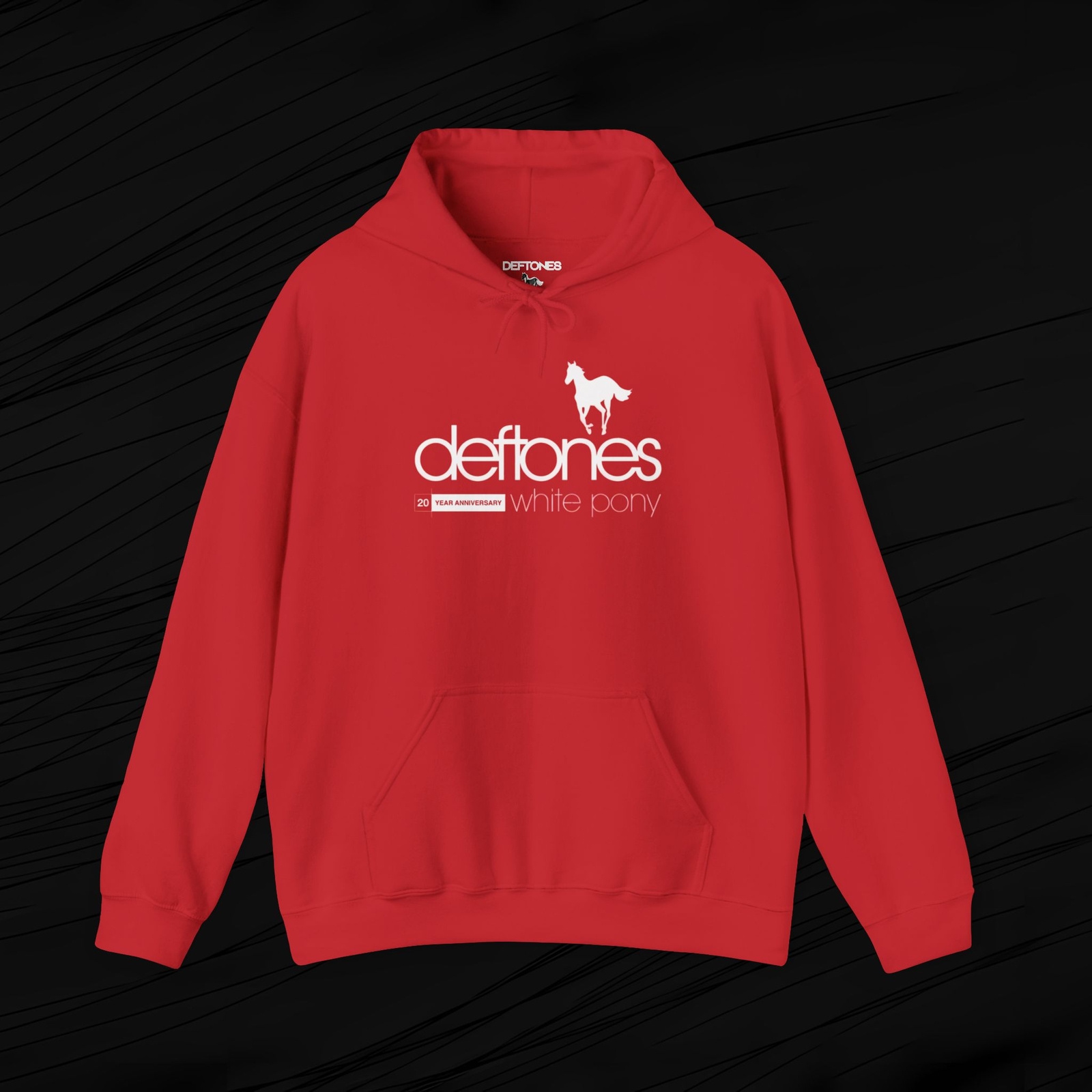 Felpa con cappuccio Deftones rara White Pony 20° anniversario