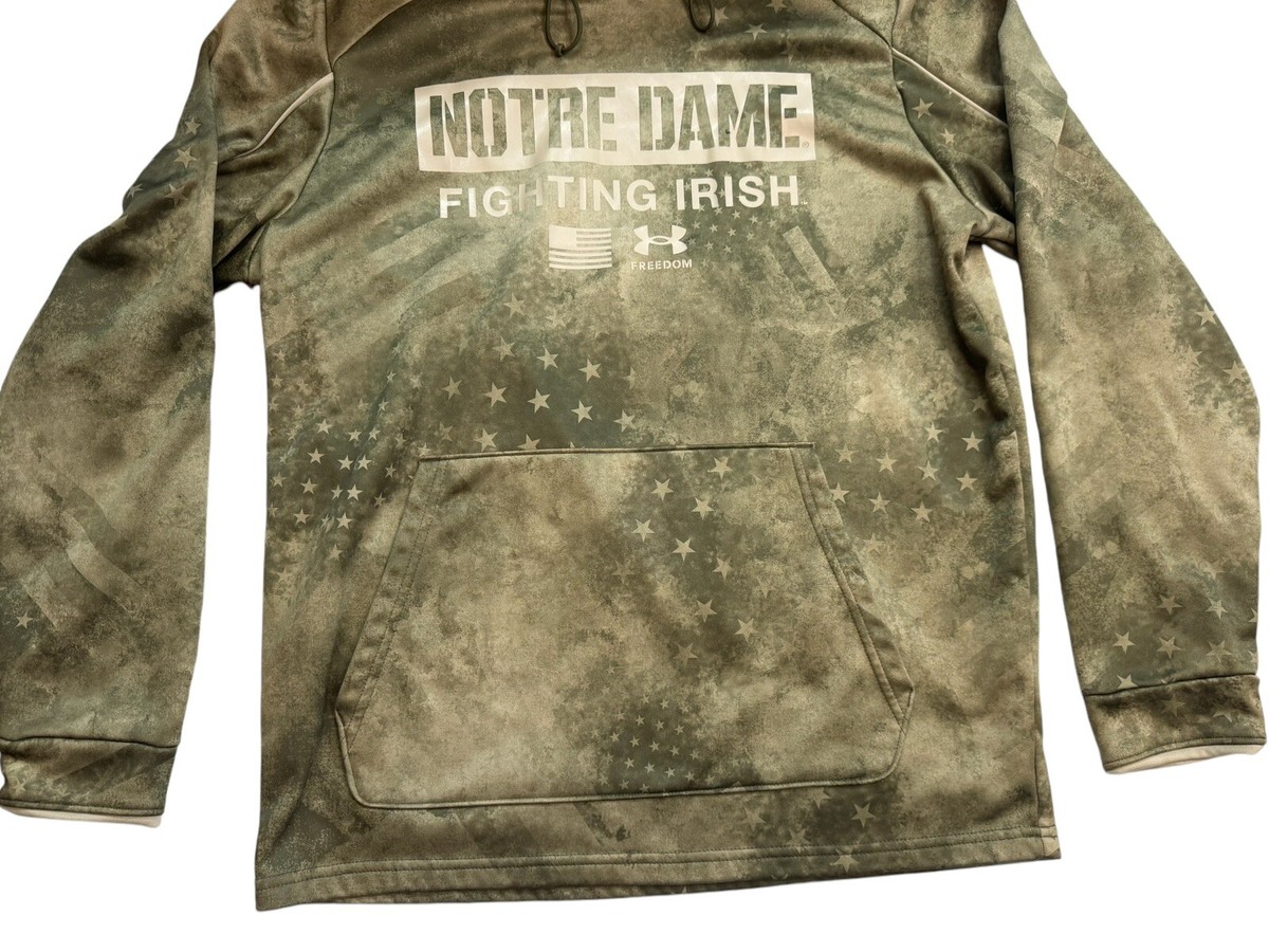 Notre Dame Fighting Irish Mens Under Armour Freedom Camo Hoodie