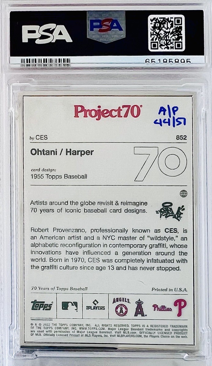 2021 Topps Project 70 Ohtani Harper MVPs DJ Skee Artist Proof #/51