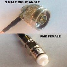 RG58 N MALE ANGLE PLUG to FME FEMALE Jack Straight Coaxial RF Cable