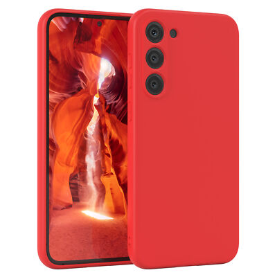 Für Samsung Galaxy S23 Plus Handyhülle Silikon Back Cover Schutz Handy Case Rot