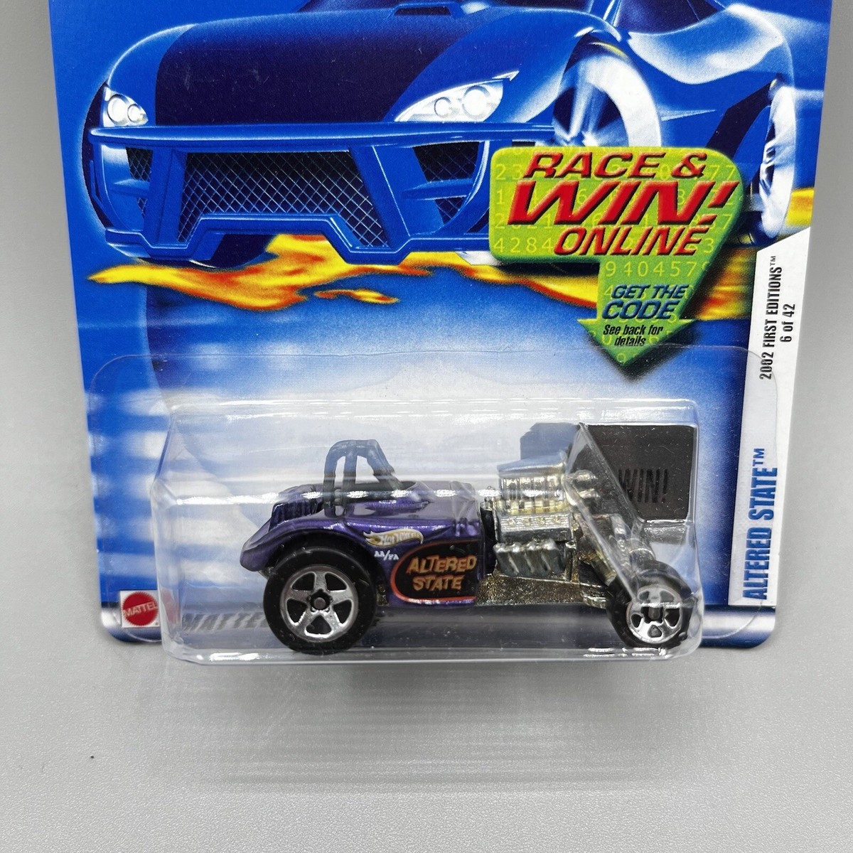 2002 HOT WHEELS First Edition #6/42 ALTERED STATE PURPLE Card #018