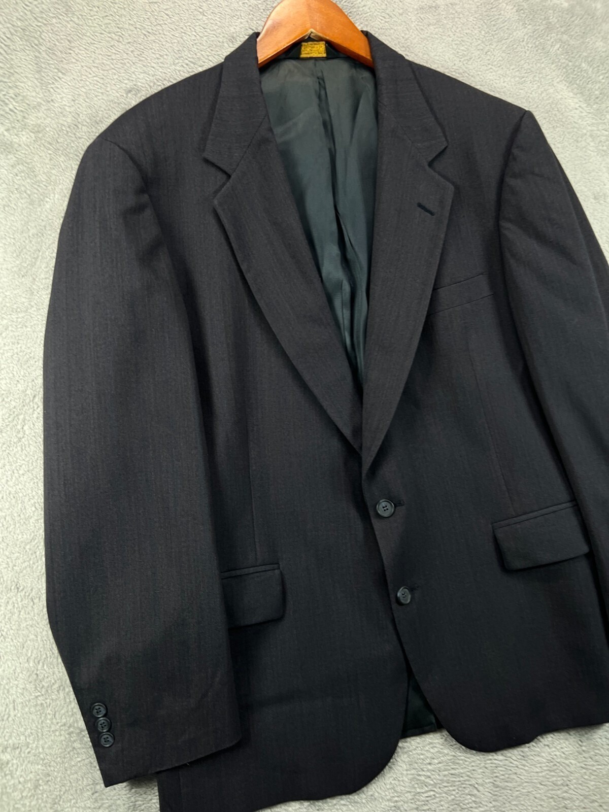 Giacca tuta vintage Finery 100% lana grigia uomo 42R blazer sartoria fila USA Union