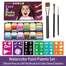 Paint Palette Set  Professional Face Split Cakes  Multiple P0O4