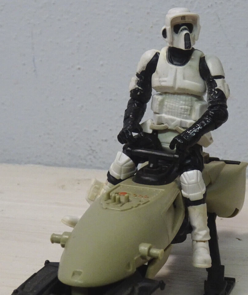 Star Wars Vintage Speeder Bike Lucas Film 1983 + Biker Scout Kenner 2005 loose - Immagine 3 di 4